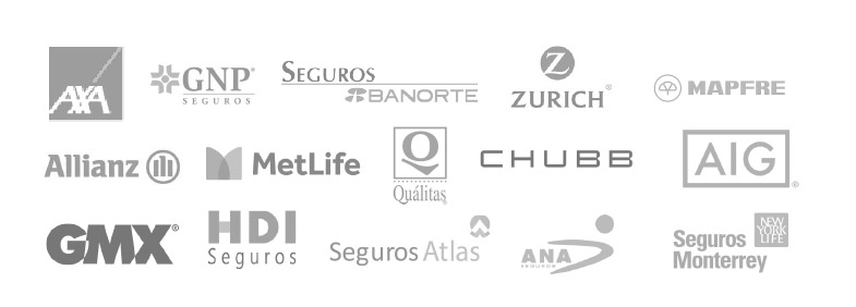 Logos de las principales aseguradoras con las que trabaja la Dra. Laura Cárdenas